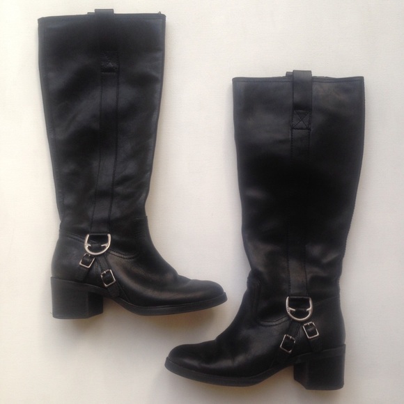 Ralph Lauren Shoes - RALPH LAUREN Black Leather Riding Boots, 6❤